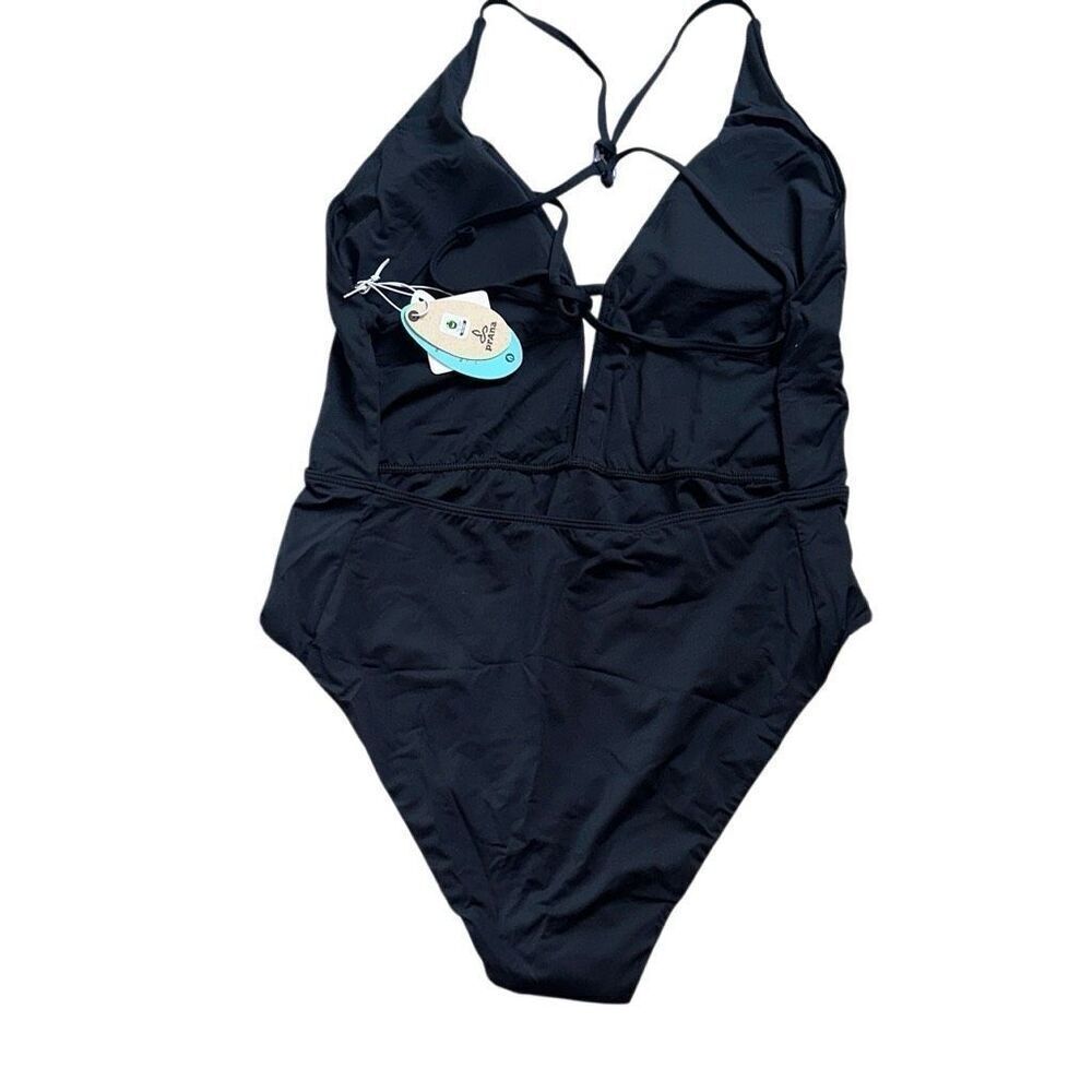 PrAna sz Large La Plata one piece black swim suit sexy beach NWT adjustable - Picture 3 of 6